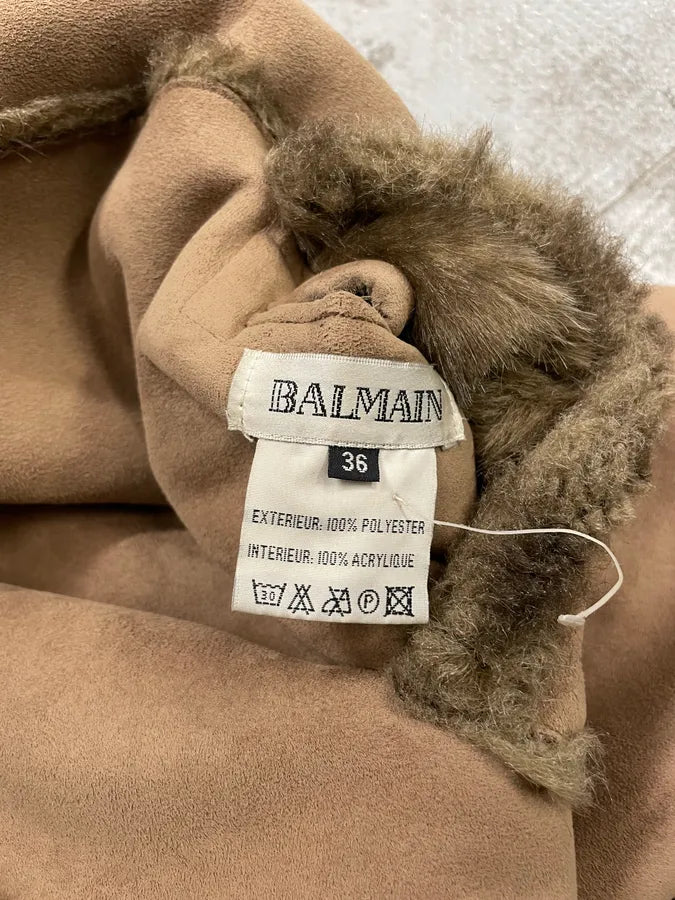 1990s Balmain Faux Fur Reversible Jacket RvydieS 11