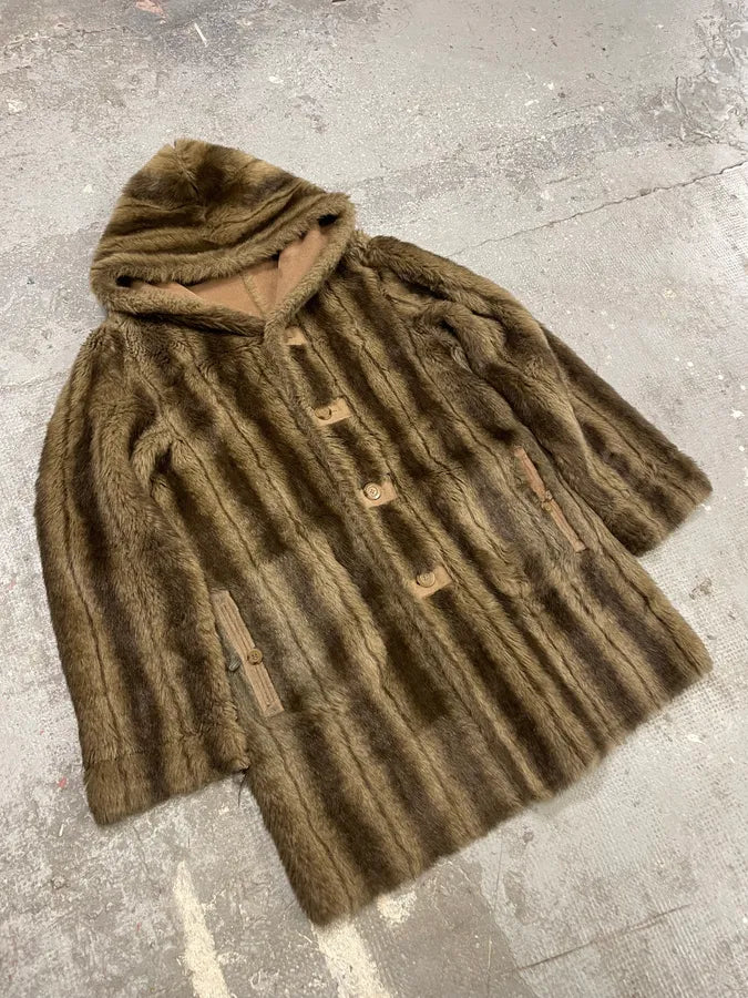 1990s Balmain Faux Fur Reversible Jacket (S) 4