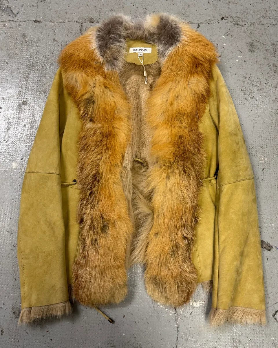 1990s Balmain Goat Fur Leather  Jacket (M) 1