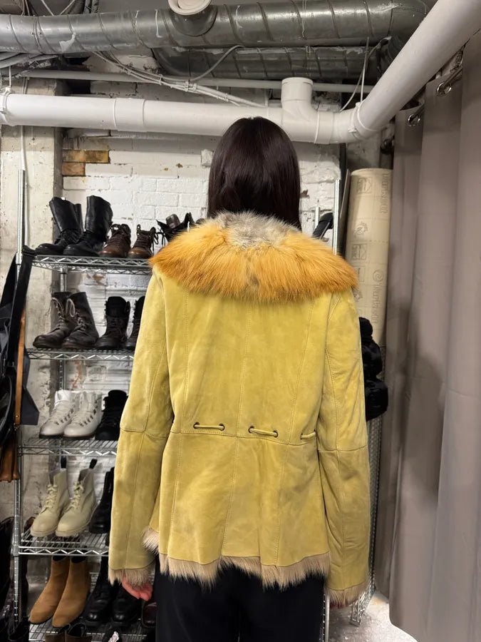 1990s Balmain Goat Fur Leather  Jacket (M) 2