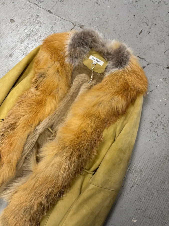 1990s Balmain Goat Fur Leather  Jacket (M) 4