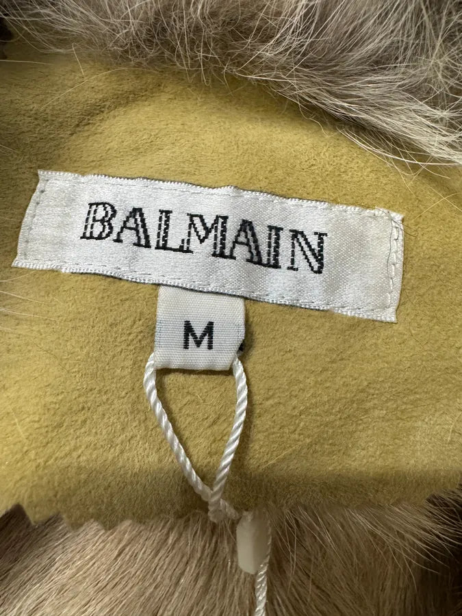 1990s Balmain Goat Fur Leather  Jacket (M) 7