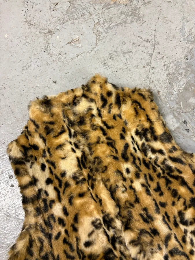 1990s Balmain Leopard Faux Fur French Vest bmbcGkv 4