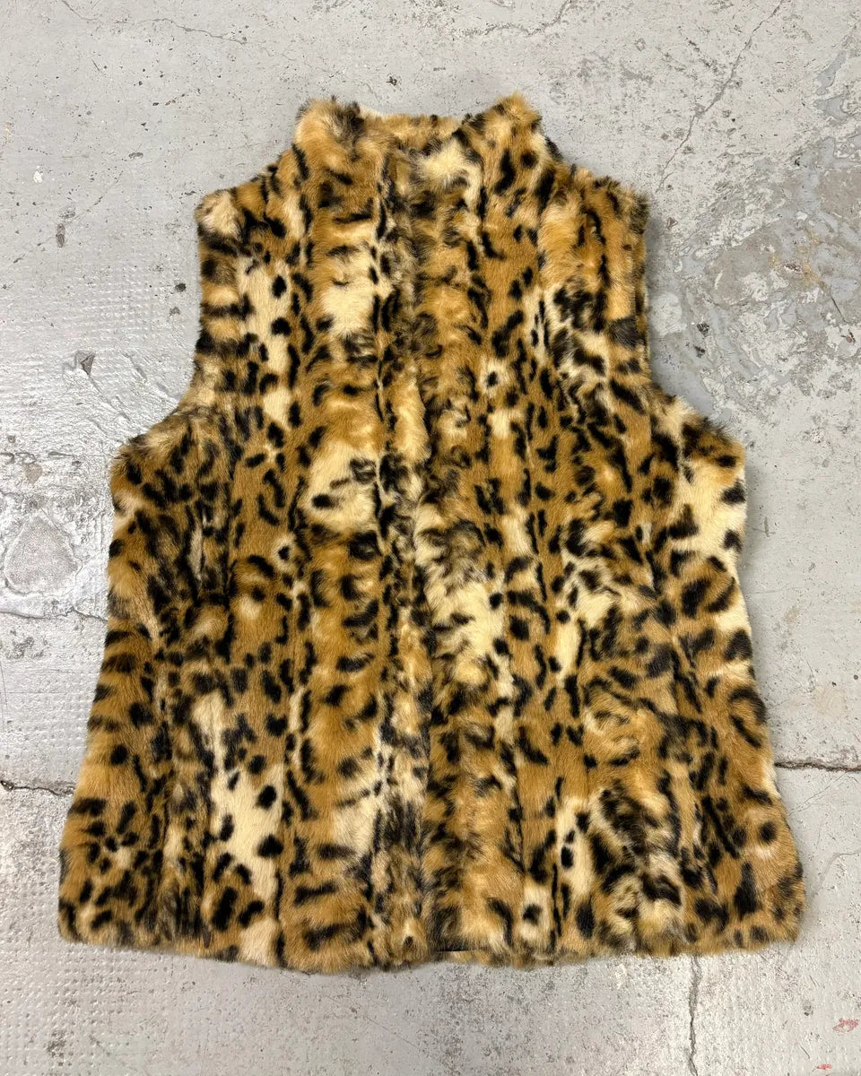 1990s Balmain Leopard Faux Fur French Vest bmbcGkv 0