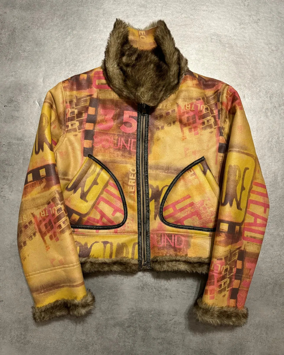 1990s Balmain Reversible Fur Leather Camel Biker Jacket CGfXVzT 10