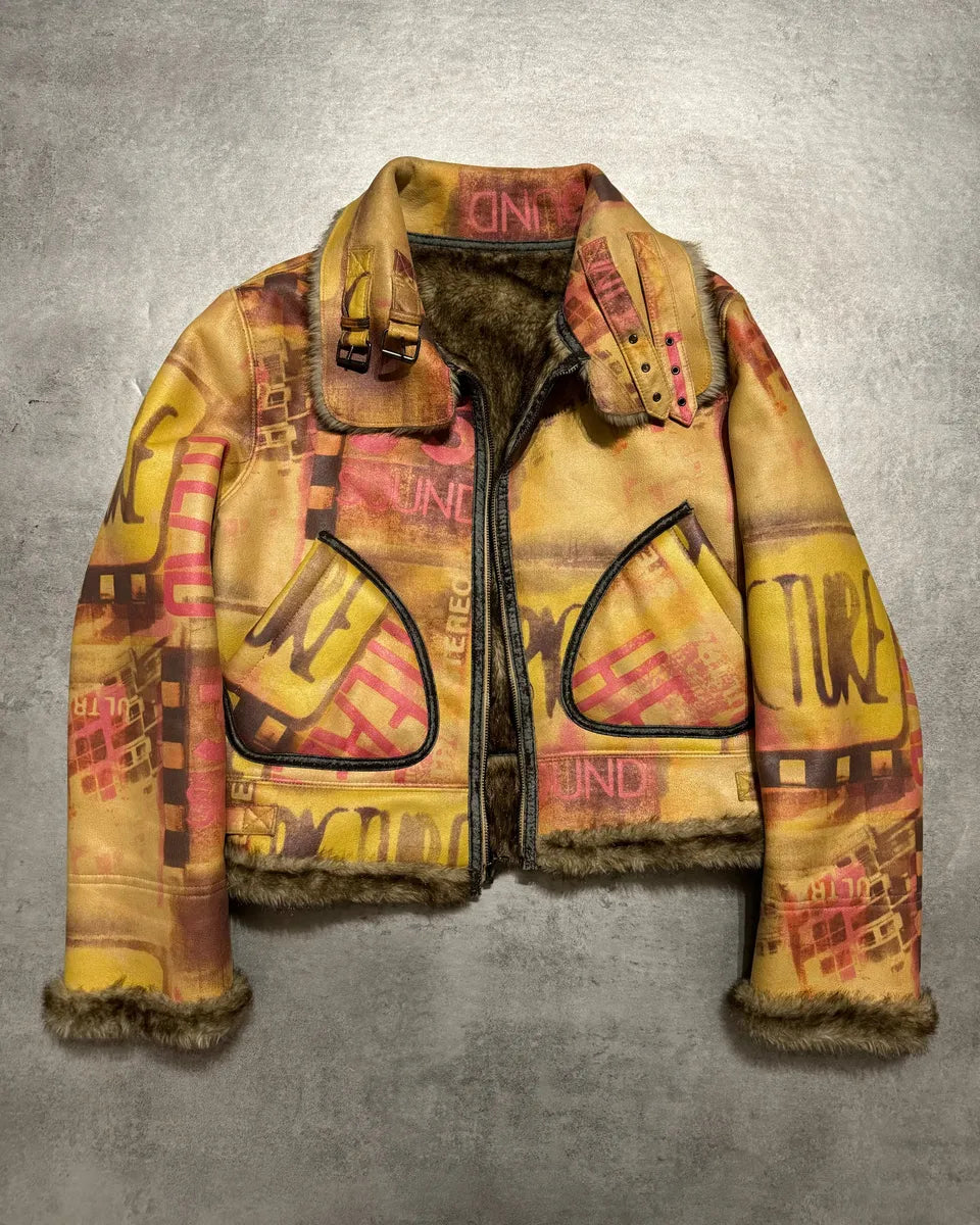 1990s Balmain Reversible Fur Leather Camel Biker Jacket CGfXVzT 5