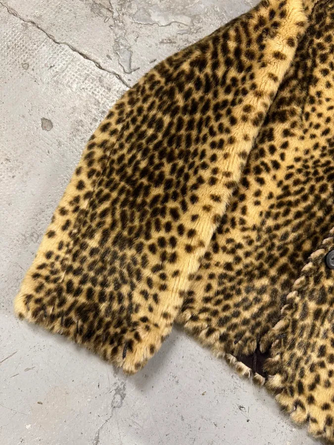 1990s Balmain Reversible Leopard Faux Fur Jacket oKWTIss 3