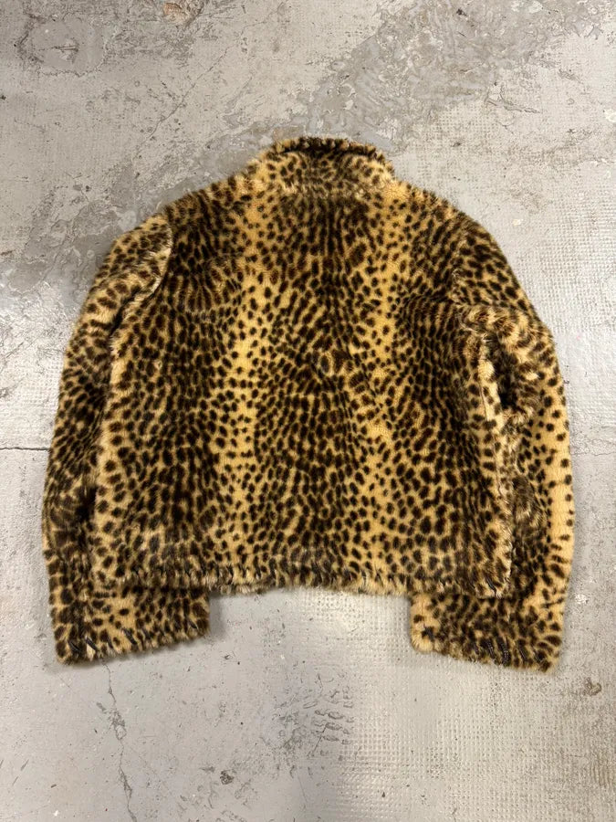 1990s Balmain Reversible Leopard Faux Fur Jacket oKWTIss 5