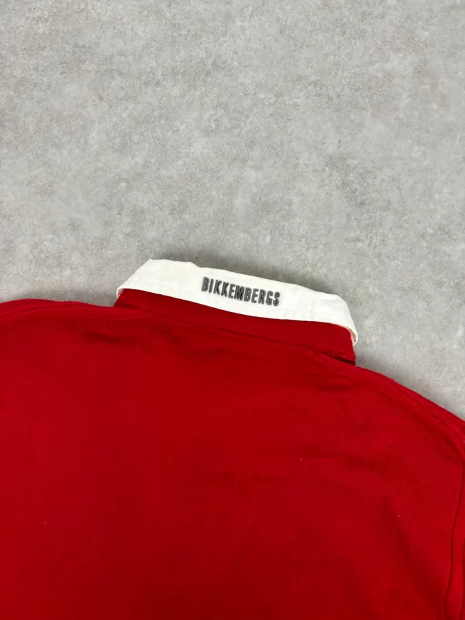 AW2009 Bikkembergs Red V-Neck Wool Collar Sweater YBKcRIW 5