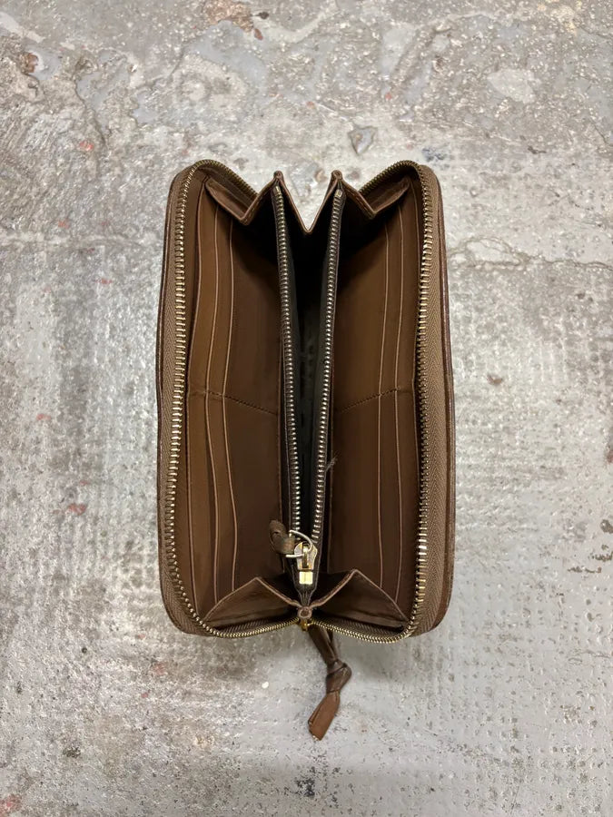 1990s Bottega Veneta Intrecciato Brown Woven Leather Wallet (OS) WoypHjR 3