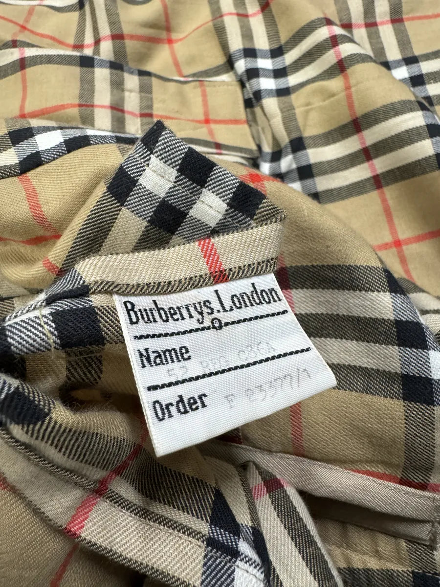 1990s Burberry Beige Tartan Trench Coat TDmPRyl 10