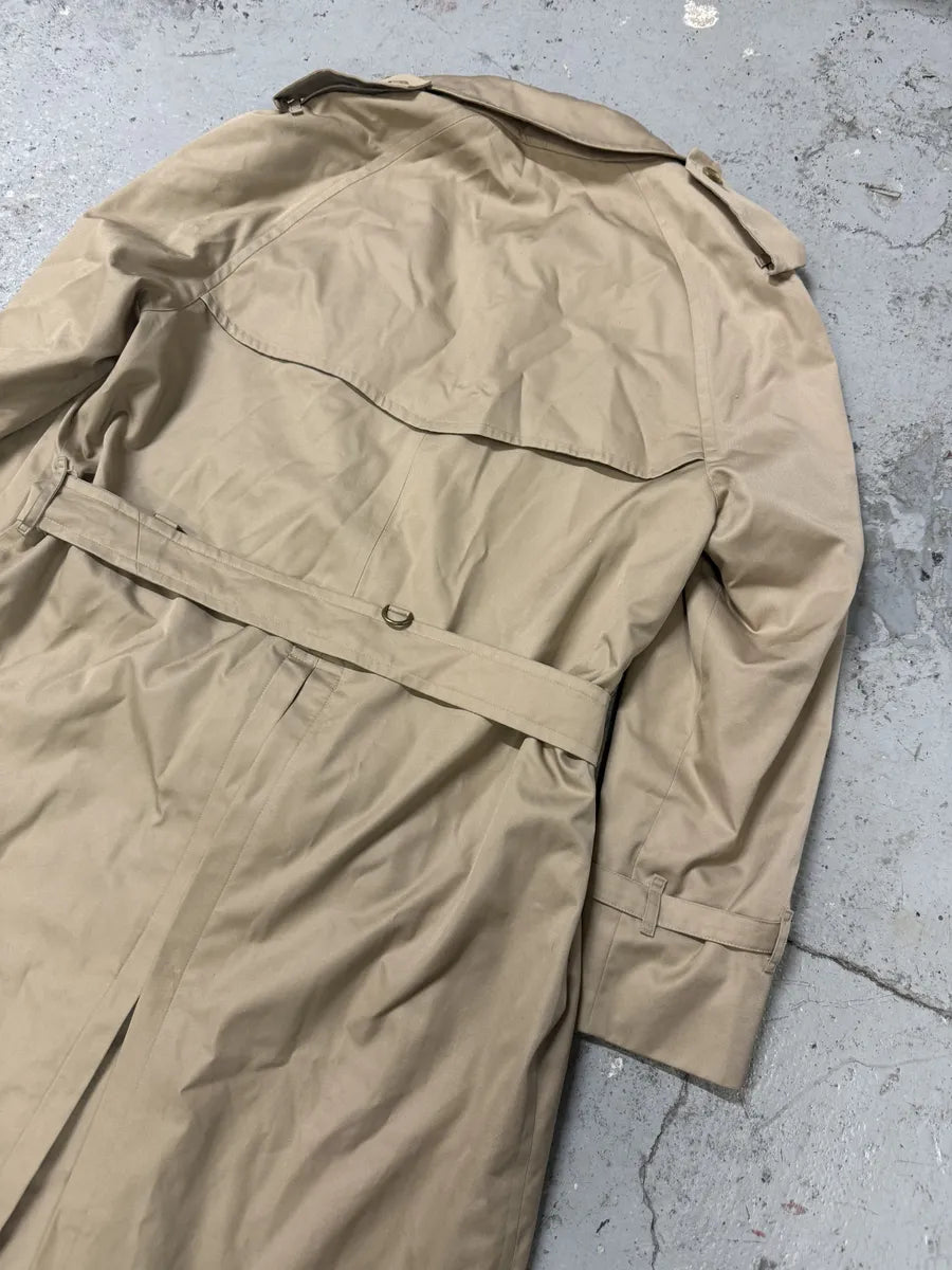 1990s Burberry Beige Tartan Trench Coat TDmPRyl 7