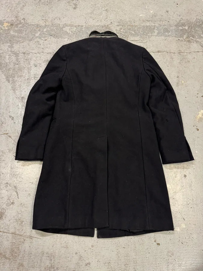 1990s Burberry Black Shearling Long Coat LiWXevT 3