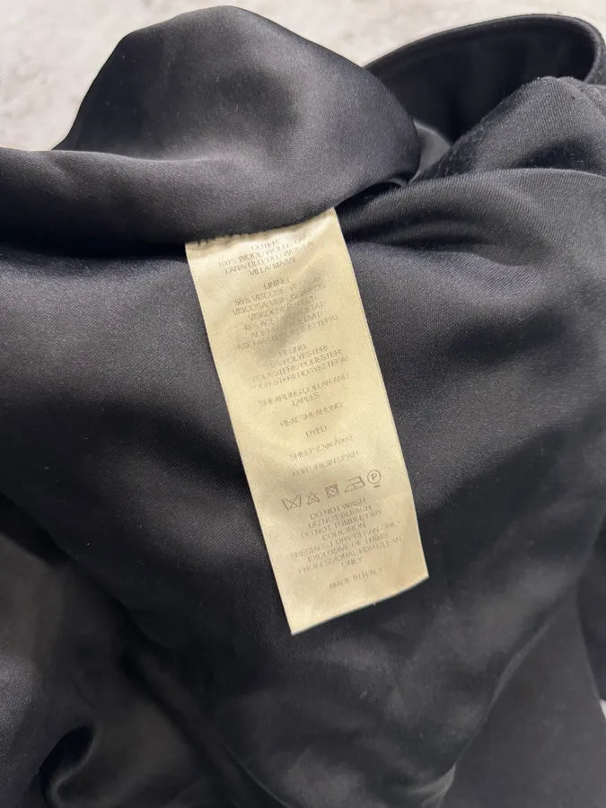 1990s Burberry Black Shearling Long Coat LiWXevT 8