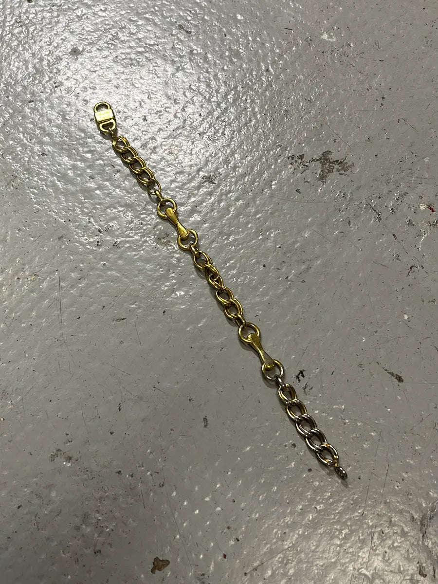 1990s Celine Archive Silver Gold Color Bracelet uJwCenw 1