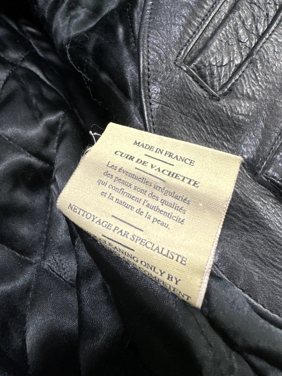 1990s Chevignon Black Leather M1 Bomber Jacket (L) dIdIqSZ 7