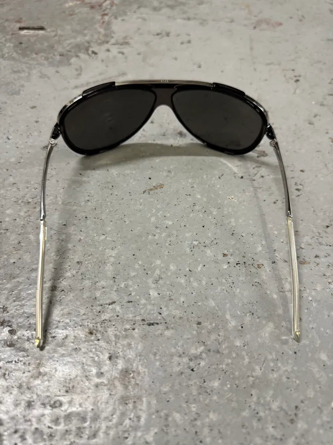 1990s Christian Dior Black Aviator Sunglasses PWZOiXO 2