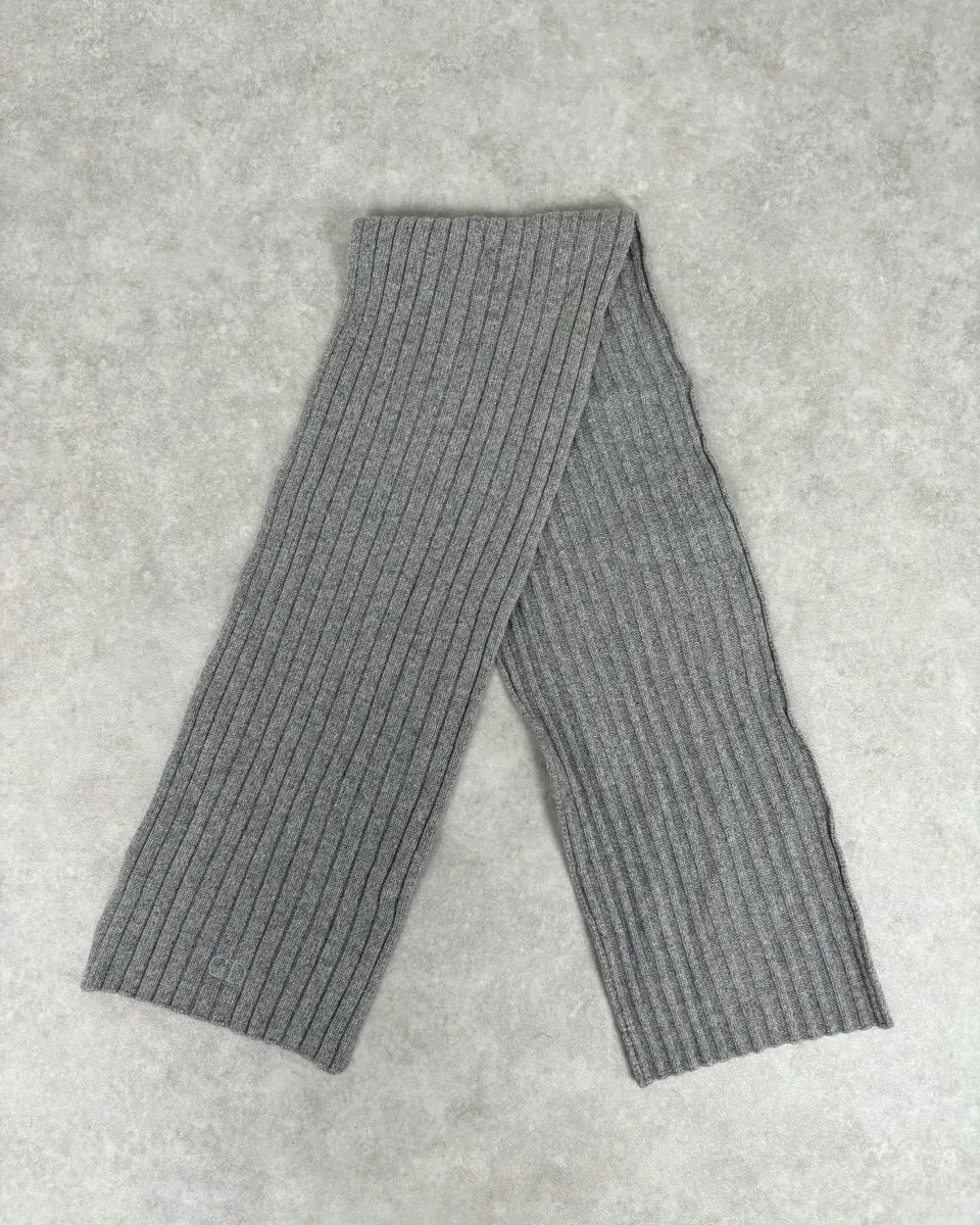 1990s Christian Dior Wool & Nylon Grey Knit Scarf jyoXsat 0