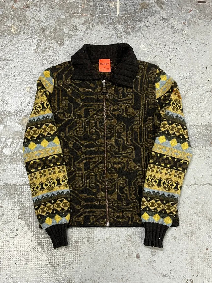 1990s Christian Lacroix Contemporary Multicolor Abstract Zip-up Sweater jAHmcXE 3