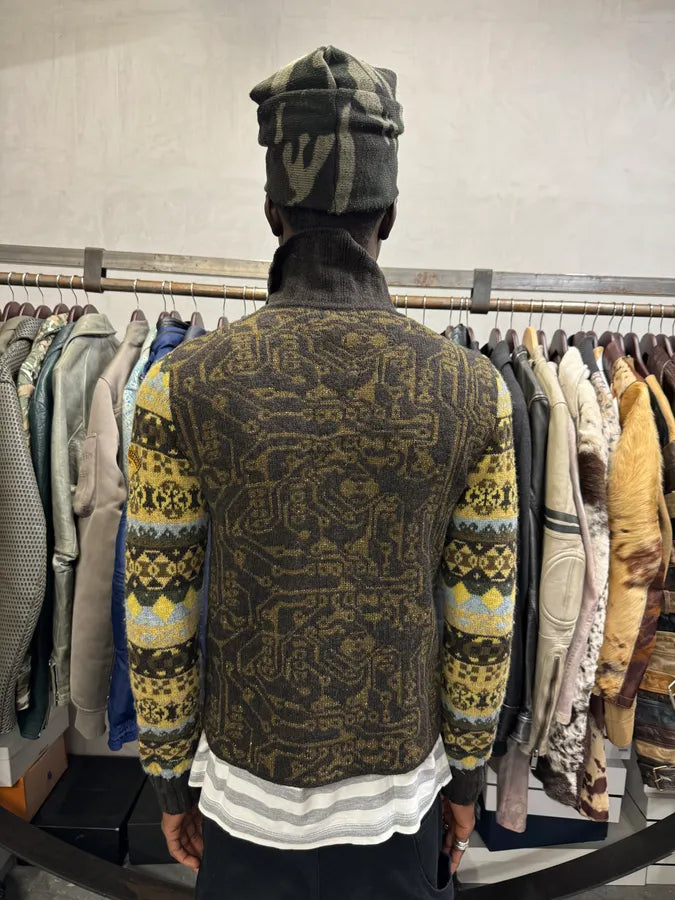 1990s Christian Lacroix Contemporary Multicolor Abstract Zip-up Sweater jAHmcXE 2