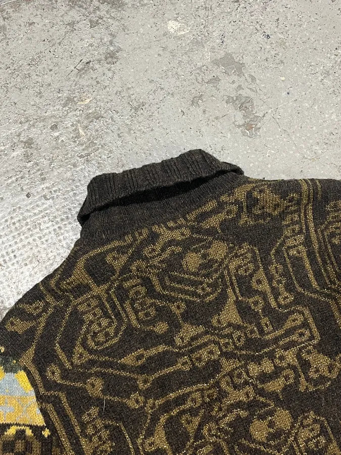 1990s Christian Lacroix Contemporary Multicolor Abstract Zip-up Sweater jAHmcXE 6