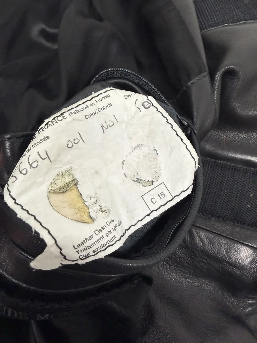 1990s Claude Montana Black Padded Biker Leather Jacket oAYwgQP 9