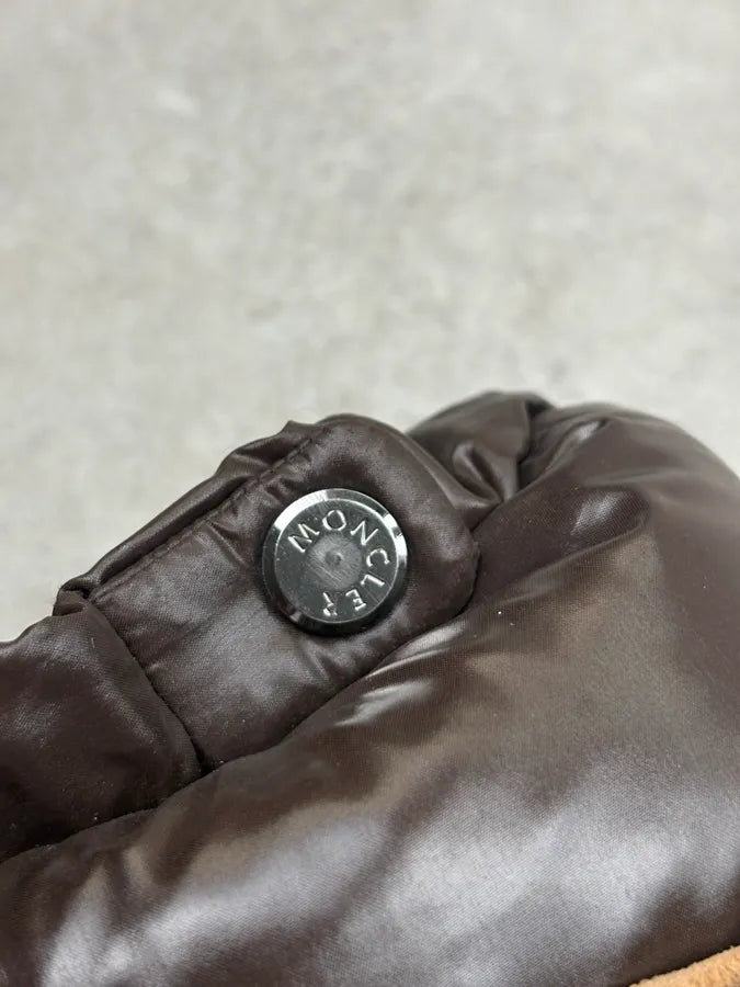 Moncler Brown Puffer High Leather Boots mMFgJJX 7