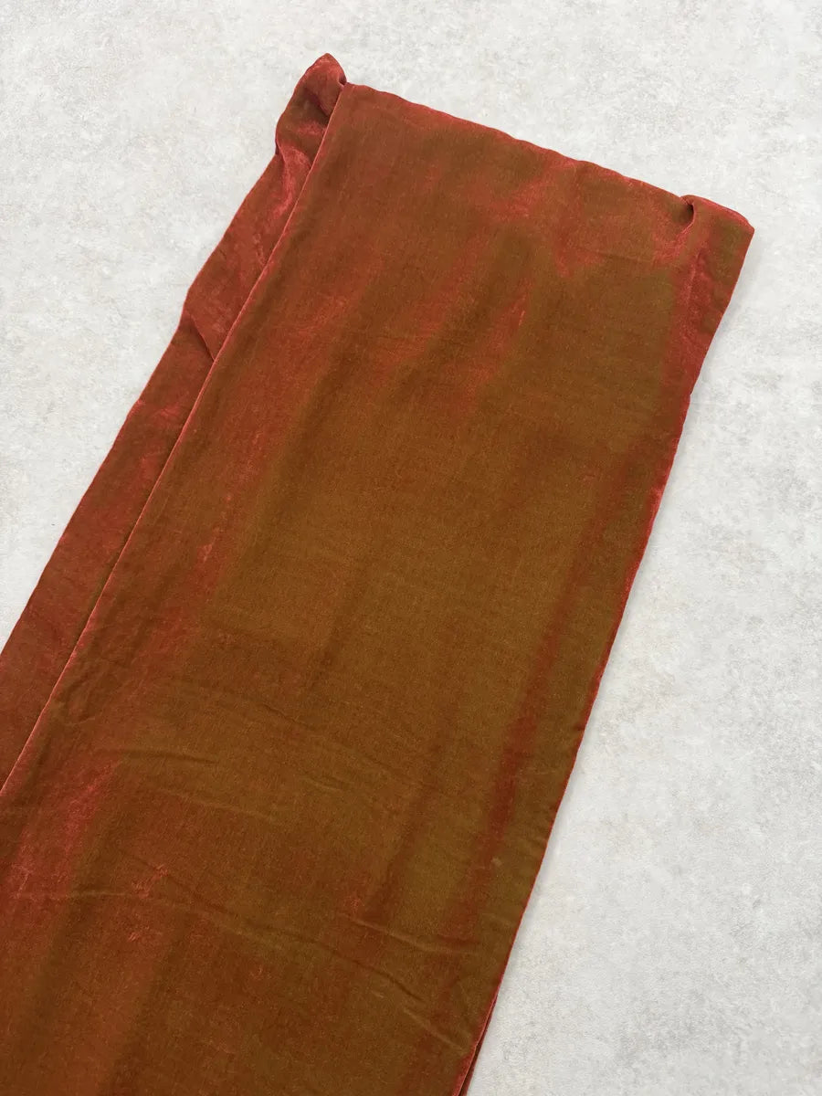 1990s Comme des Garçons Dark Orange Velvet Scarf fmpAxzv 3