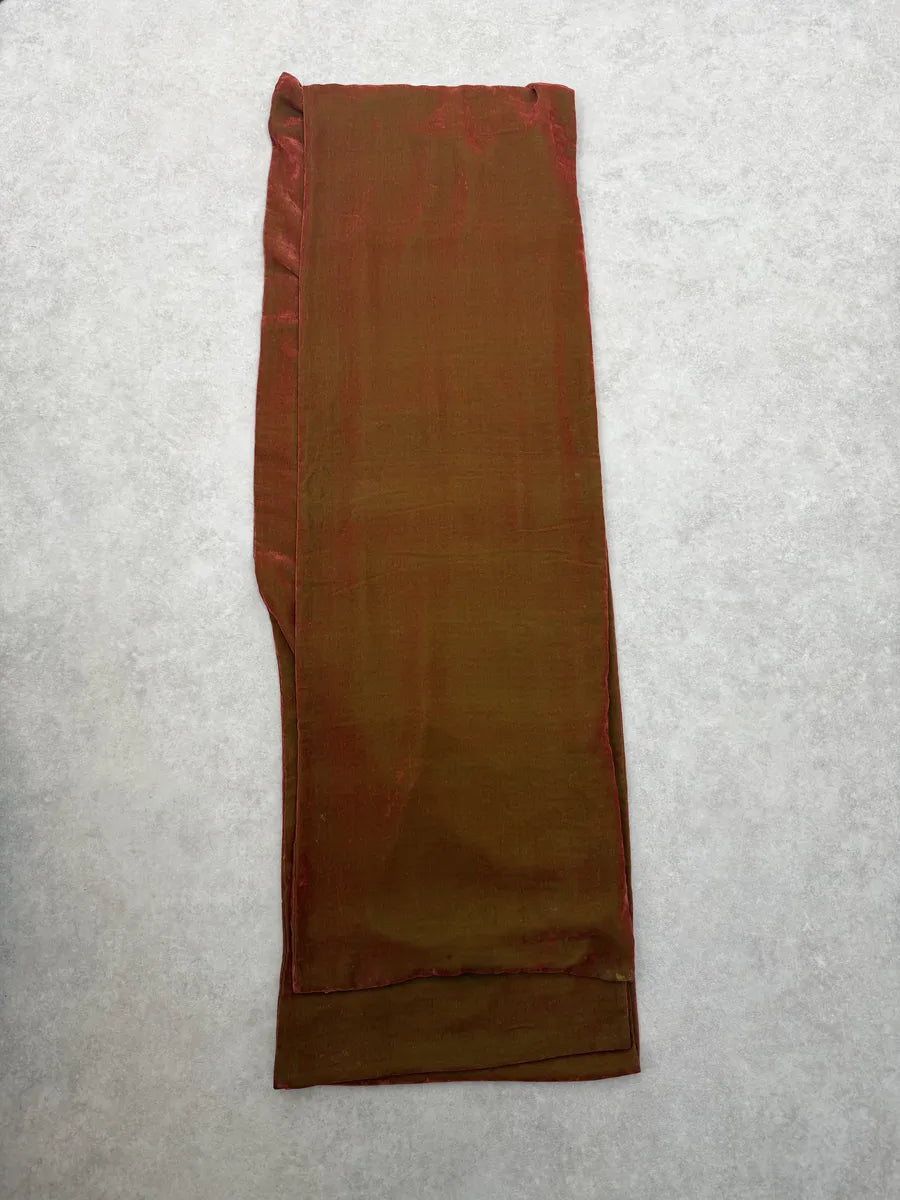 1990s Comme des Garçons Dark Orange Velvet Scarf fmpAxzv 5