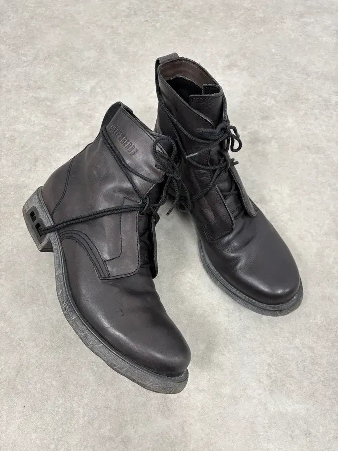 1990s Dirk Bikkembergs B-Laced Brown Combat Boots DDkfhXC 4