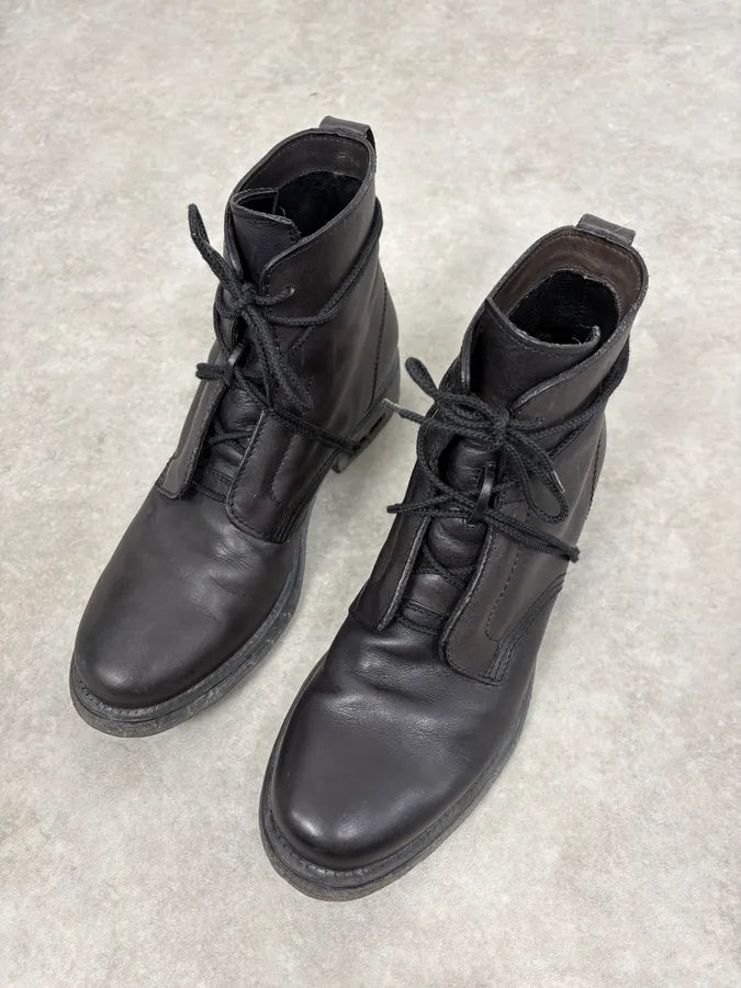 1990s Dirk Bikkembergs B-Laced Brown Combat Boots DDkfhXC 2
