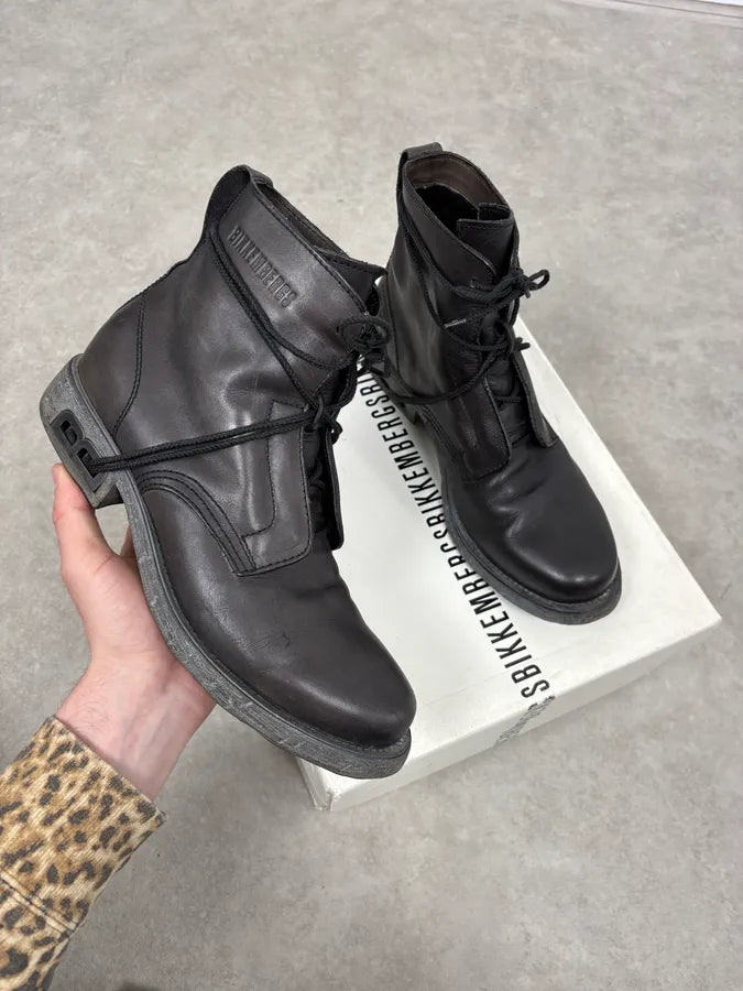 1990s Dirk Bikkembergs B-Laced Brown Combat Boots DDkfhXC 0
