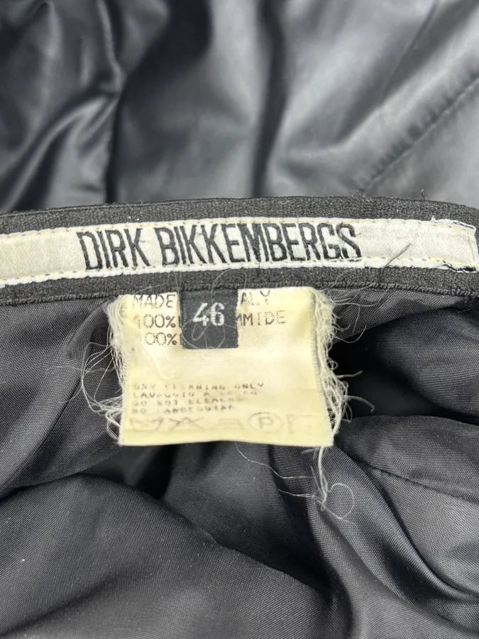 1990s Dirk Bikkembergs Padded Black Panelled Pants ZNnqTSA 9