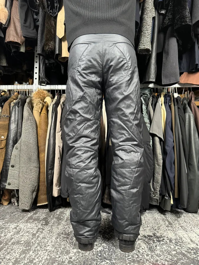 1990s Dirk Bikkembergs Padded Black Panelled Pants ZNnqTSA 2