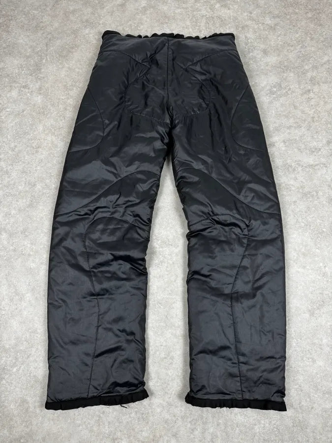 1990s Dirk Bikkembergs Padded Black Panelled Pants ZNnqTSA 4