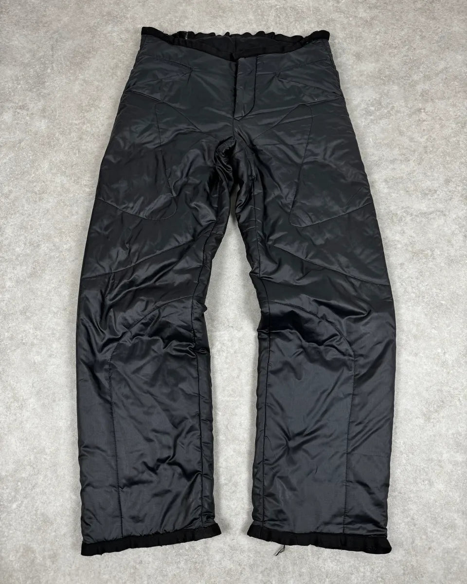1990s Dirk Bikkembergs Padded Black Panelled Pants ZNnqTSA 3