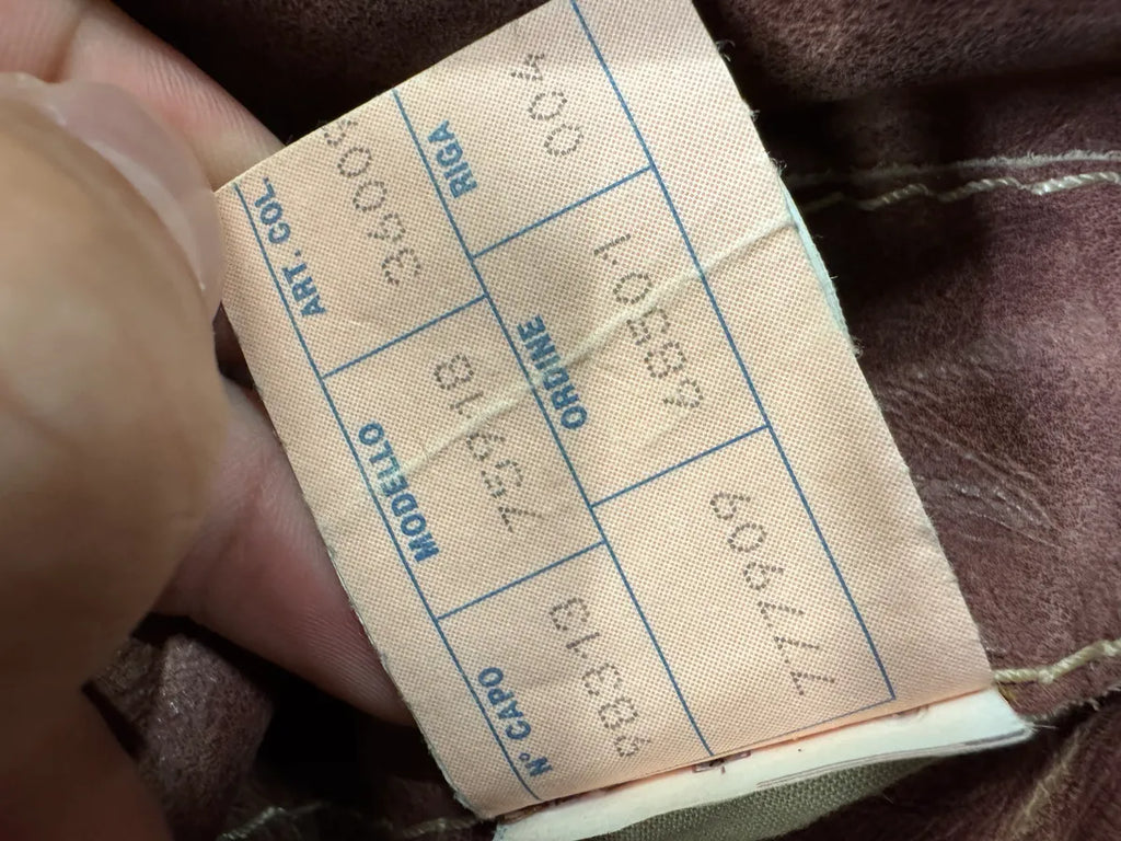 1990s Dolce & Gabbana Beige Burgundy Eroded Leather Jacket ieVDxDf 5