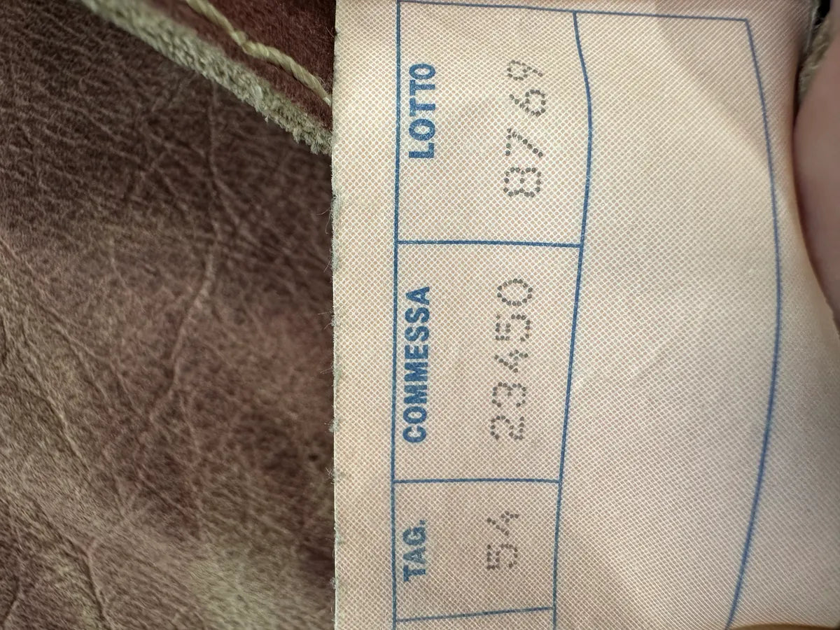 1990s Dolce & Gabbana Beige Burgundy Eroded Leather Jacket ieVDxDf 7