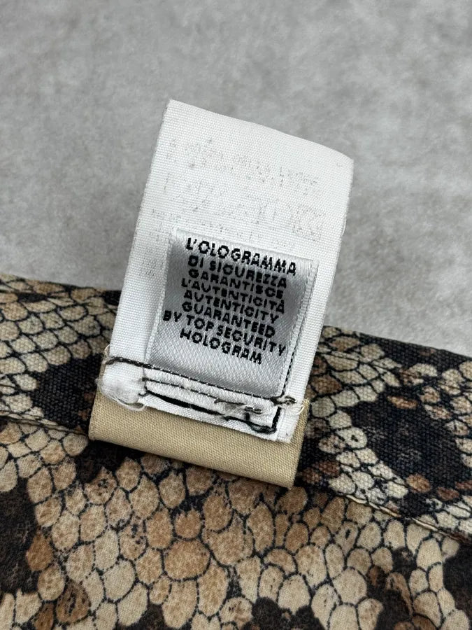1990s Dolce & Gabbana Beige Python Print Shirt hWCgHYH 10
