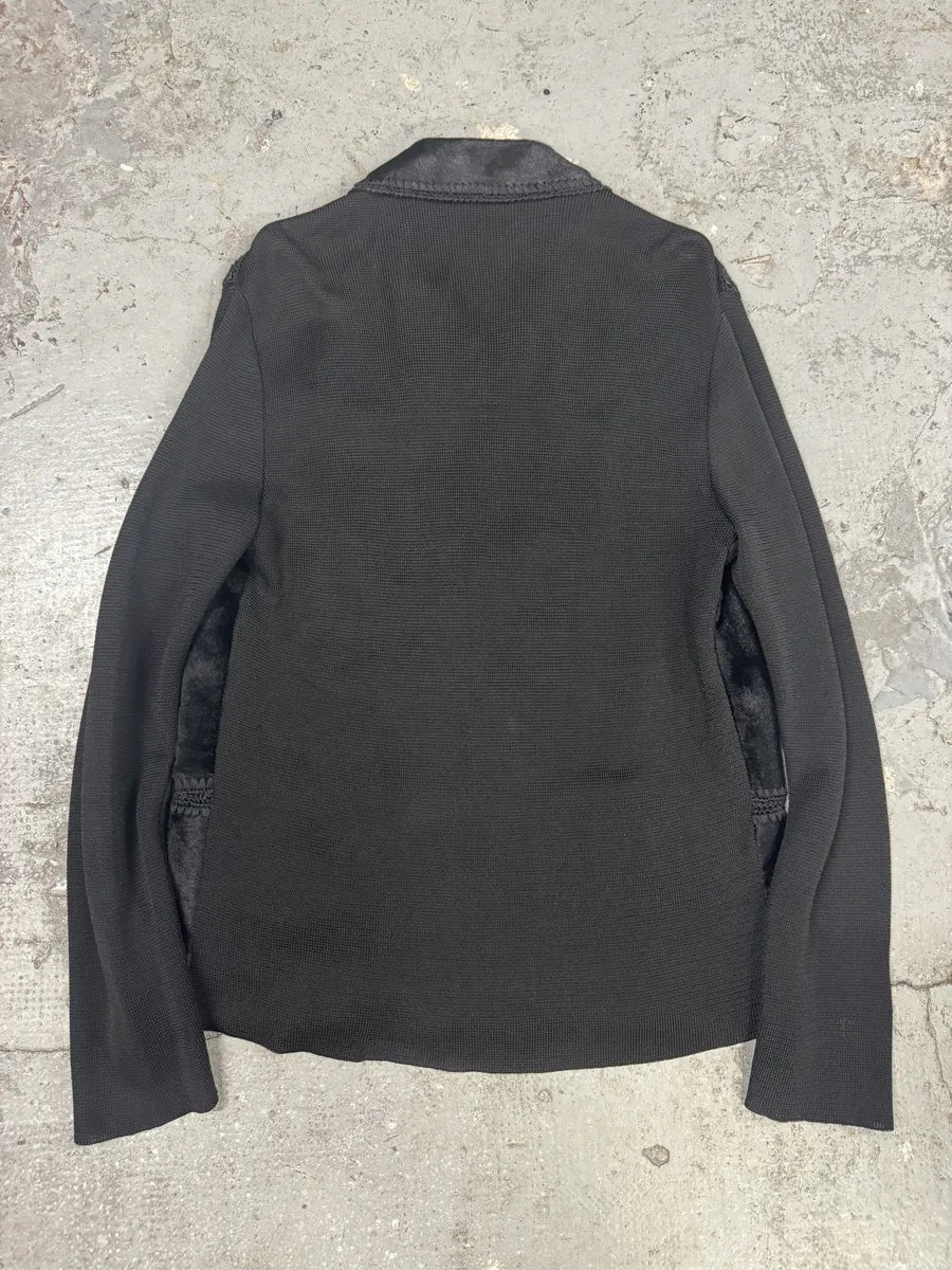 1990s Dolce & Gabbana Black Hybrid Pony Hair Leather Jacket vyEfvEN 1