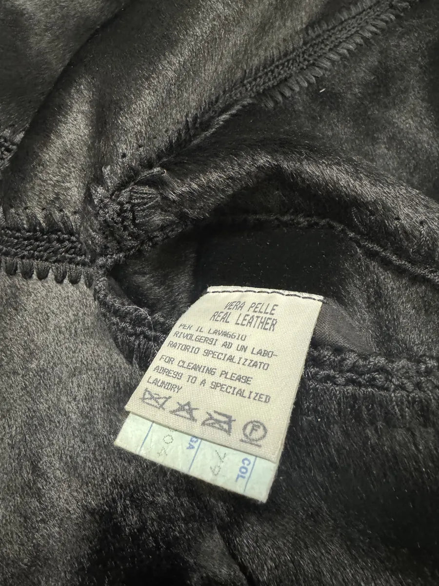 1990s Dolce & Gabbana Black Hybrid Pony Hair Leather Jacket (L) 12