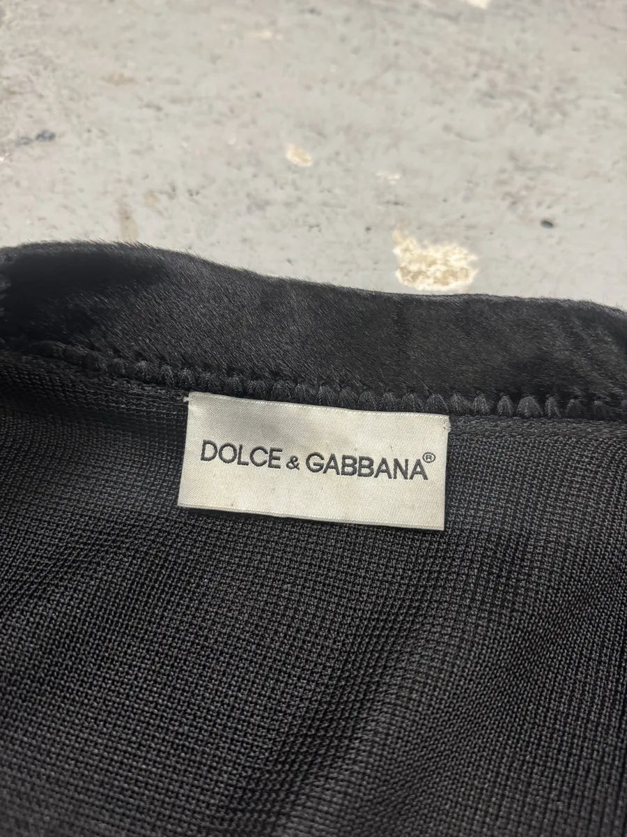1990s Dolce & Gabbana Black Hybrid Pony Hair Leather Jacket vyEfvEN 8