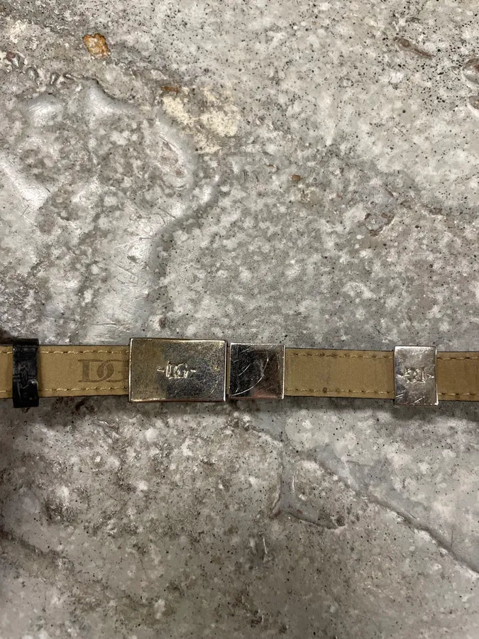 1990s Dolce & Gabbana Black Metallic Rock Bracelet (OS) 4