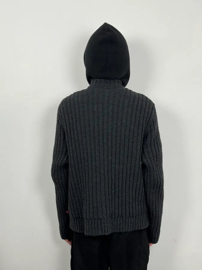 1990s Dolce & Gabbana Grey Wool Hooded Zip-up Sweater NvdtfgM 2
