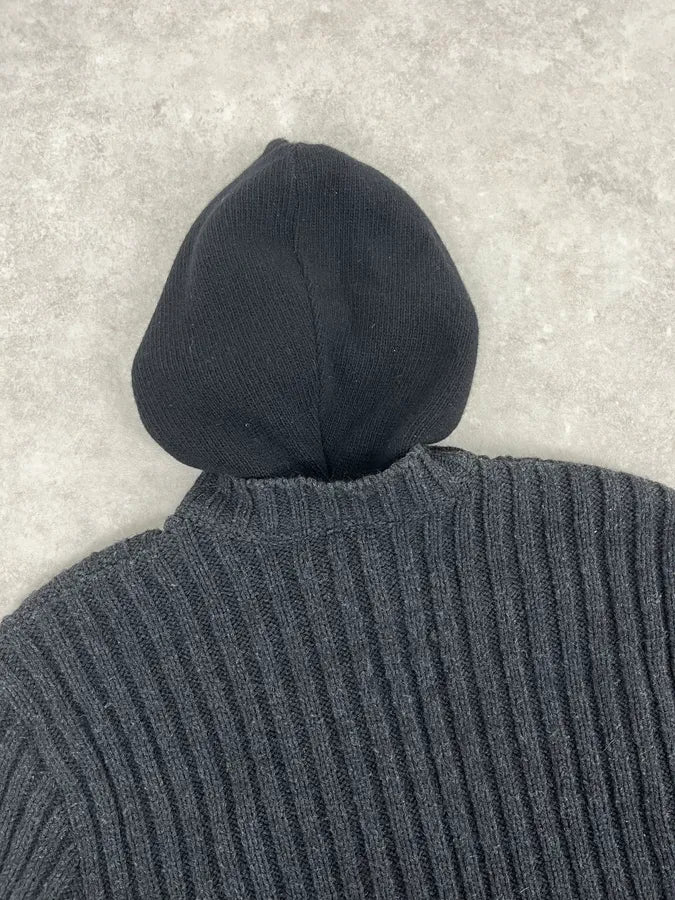1990s Dolce & Gabbana Grey Wool Hooded Zip-up Sweater NvdtfgM 6