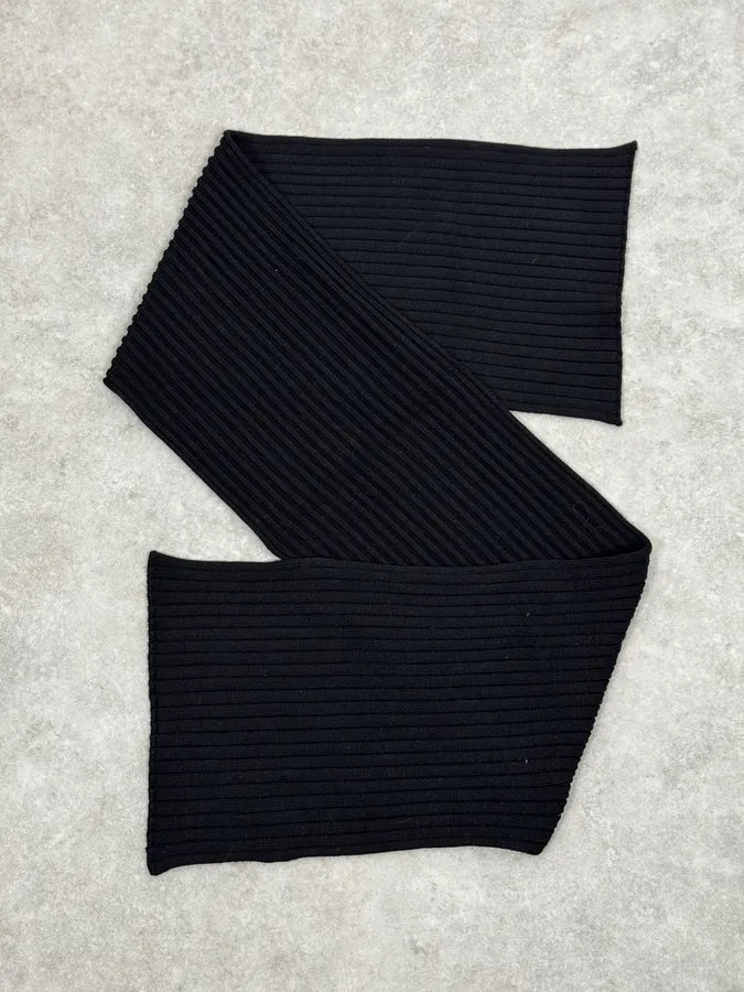 1990s Dolce & Gabbana Black Wool Scarf KLQjSbT 2
