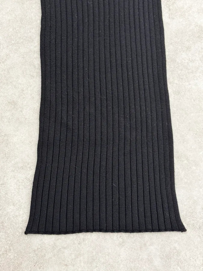 1990s Dolce & Gabbana Black Wool Scarf KLQjSbT 5