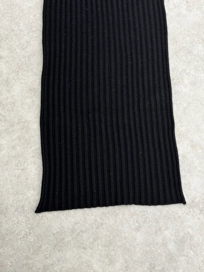 1990s Dolce & Gabbana Black Wool Scarf KLQjSbT 4