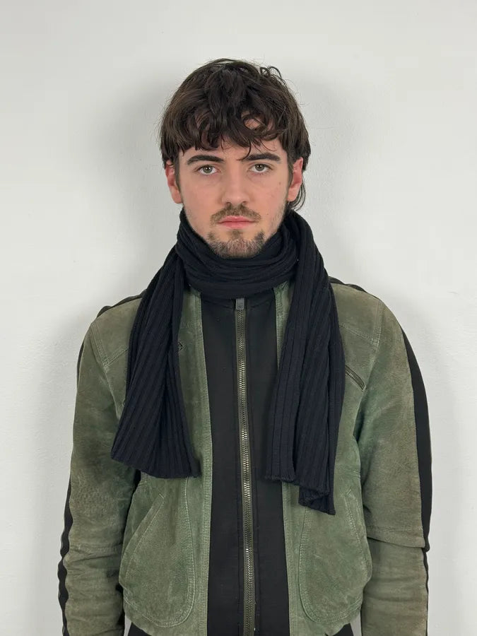 1990s Dolce & Gabbana Black Wool Scarf KLQjSbT 1