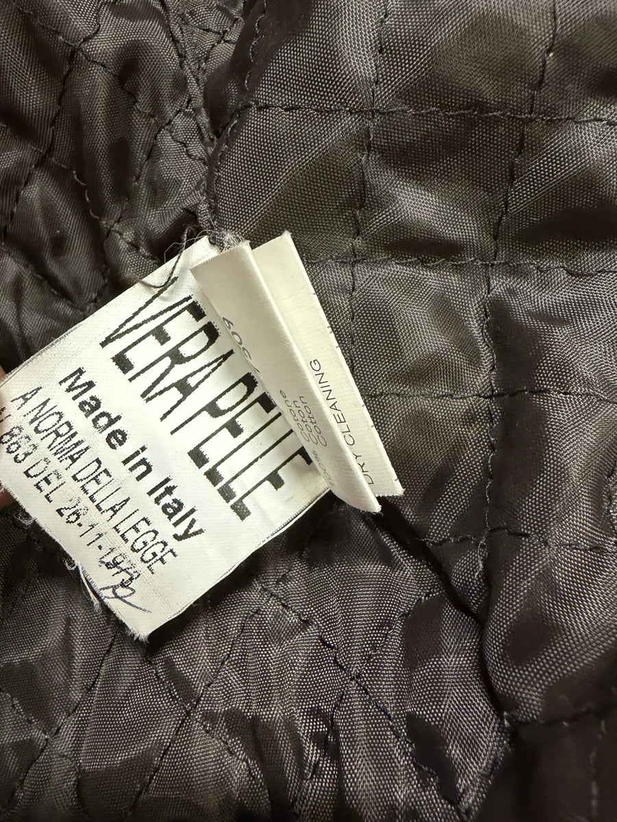 1990s Dolce & Gabbana Brown Leather Blazer Jacket SFRMuya 10